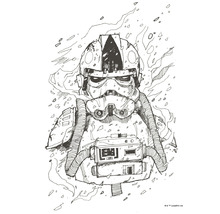 KOMAR Poster Star Wars pilot drawing 30x40 cm