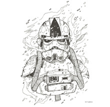 KOMAR Poster Star Wars pilot drawing 40x50 cm