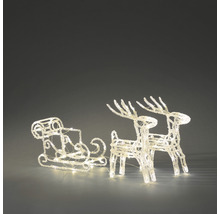 Decoratieve slee- en rendierfiguren met verlichting voor de kersttijd