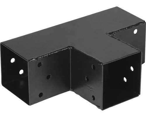 STARX Paalverbinder T-model 3-weg 70x70 mm zwart