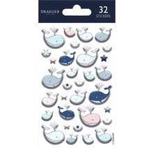 32 stickers met walvis- en stermotieven