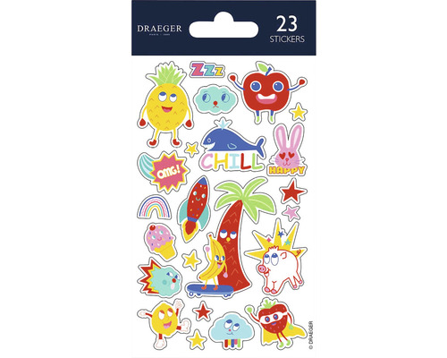 Draeger stickervel met 23 stickers