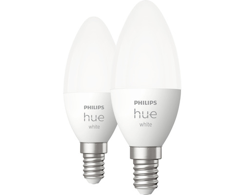 Twee Philips Hue White kaarslampen