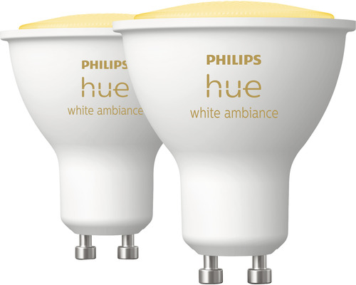 Twee Philips Hue White Ambiance lampen