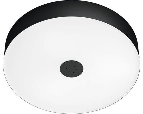 Ronde plafondlamp met zwarte rand