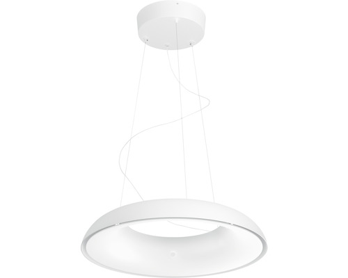 Witte LED hanglamp in ringvorm