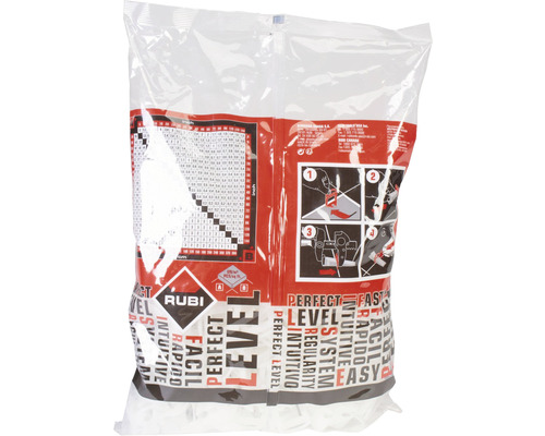 Zak met tegelnivelleersysteem wiggen