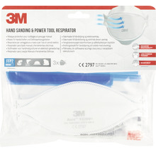 Verpakking met 3 stuks 3M Aura 93200+ stofmaskers voor handschuren en elektrisch gereedschap