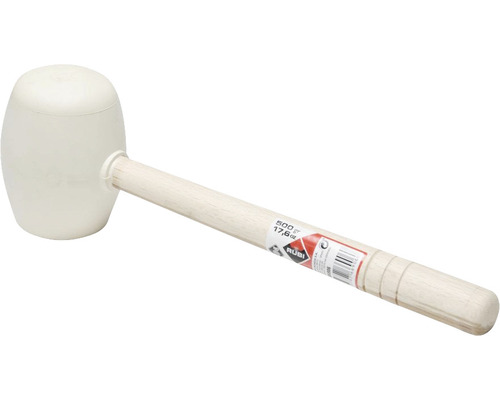 Rubberen hamer met houten handvat, 500 gram