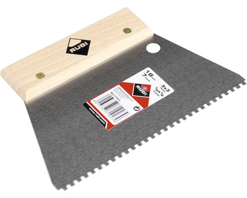 Tegellijm spatel met houten handvat, 18 centimeter