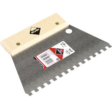 Tegellijmspaan met houten handvat en metalen blad