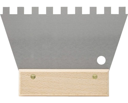 Tegellijm spatel met houten handvat