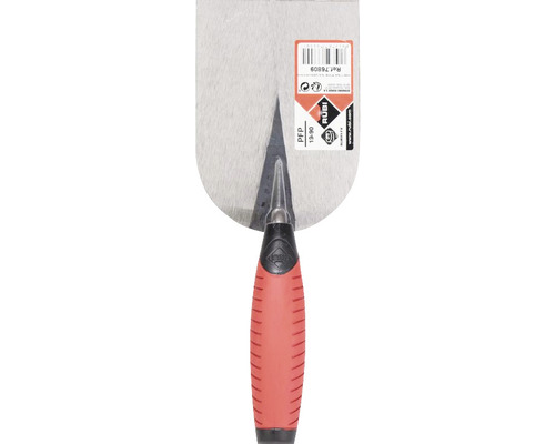 Metselspaan met rood handvat