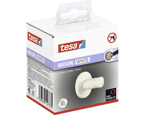 Tesa Moon White kledinghaak in doos