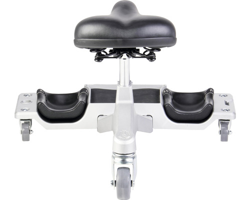 Werkplaatskruk met zadel en kniebeschermers