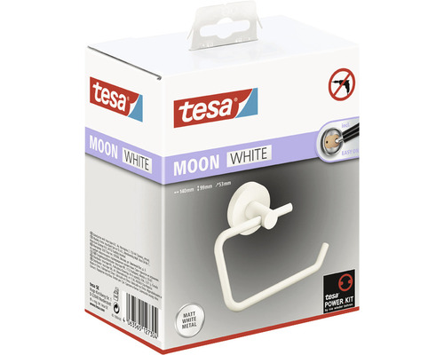 Tesa Moon White toiletpapierhouder voor wandmontage