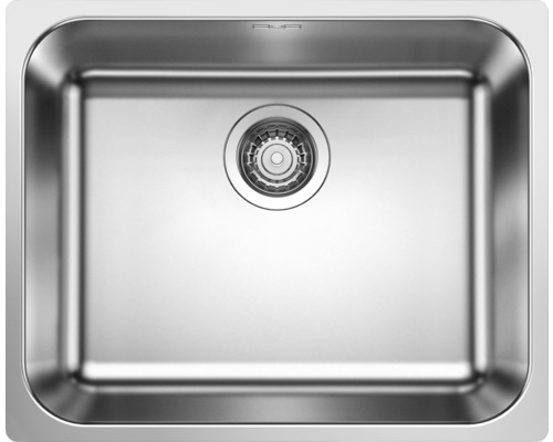 Spoelbak van roestvrij staal met afvoer