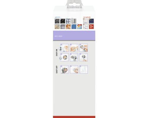 Achterkant van de verpakking met informatie over toepasbaarheid en montage