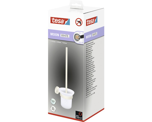 Tesa Moon White toiletborstelgarnituur in de productverpakking