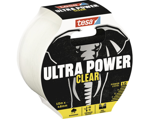 Tesa Ultra Power Clear tape, 10 meter bij 48 millimeter