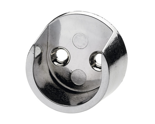 HETTICH Kastroededrager Ø 25 mm verchroomd, 25 stuks Kledingroedehouder van metaal