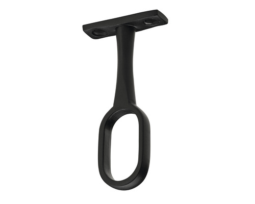HETTICH Middensteun voor kastroede 15x30 mm zwart, 10 stuks Kledingroedehouder voor bevestiging van kledingroedes