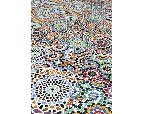 Vloer met mozaïektegels in verschillende patronen