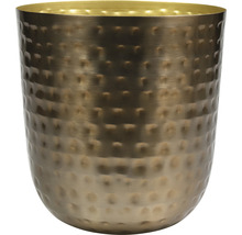 Decoratieve metalen bloempot met gehamerd patroon