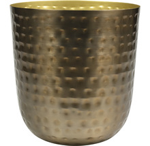Metalen plantenpot met gehamerd design