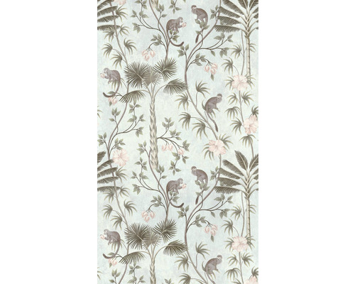 A.S. CRÉATION Fotobehang vlies 382311 The Wall apen 159x280 cm Behang met apen en plantenmotief