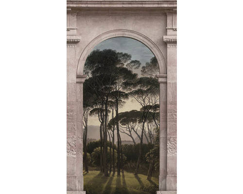 A.S. CRÉATION Fotobehang vlies 38249-1 The Wall bomen 159x280 cm Boslandschap door een boog heen