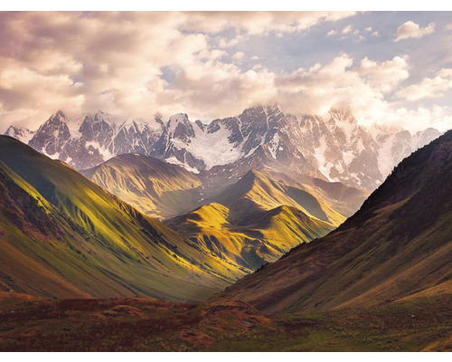 A.S. CRÉATION Fotobehang vlies 38257-1 The Wall bergen 371x280 cm Landschap met bergen en wolken
