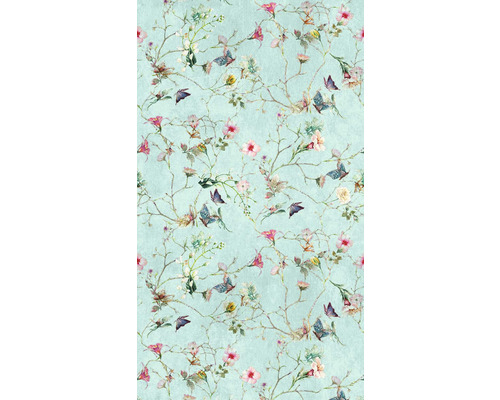 A.S. CRÉATION Fotobehang vlies 38268-1 The Wall bloemen 159x280 cm Bloemenpatroon met vlinders voor wanddecoratie