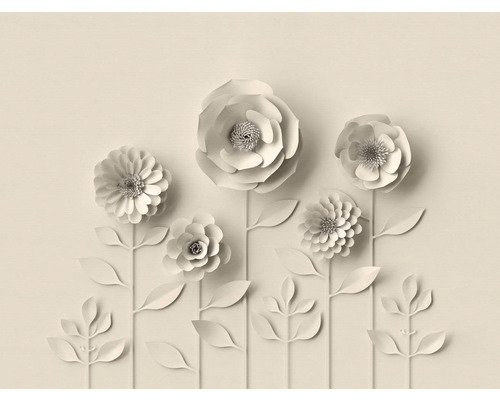 A.S. CRÉATION Fotobehang vlies 38293-1 The Wall bloemen 371x280 cm Decoratieve papieren bloemen op stelen