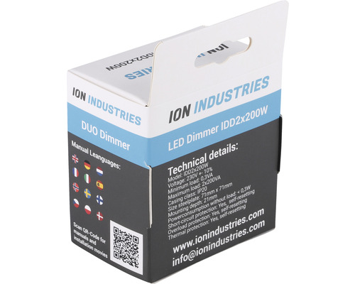ION INDUSTRIES LED Dimmer IDD2x200W verpakking