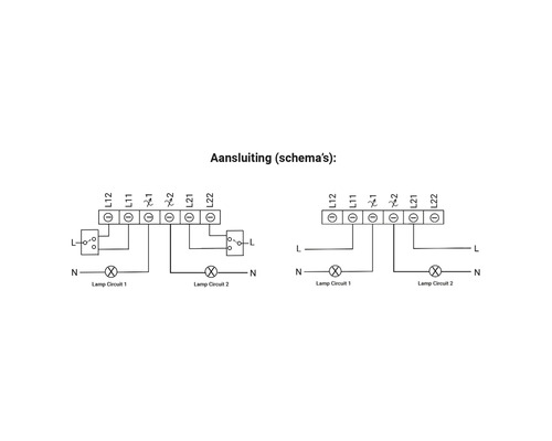 Aansluitschema voor lampen