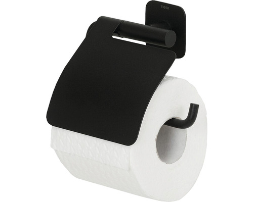 Toiletpapierhouder van metaal met papierrol