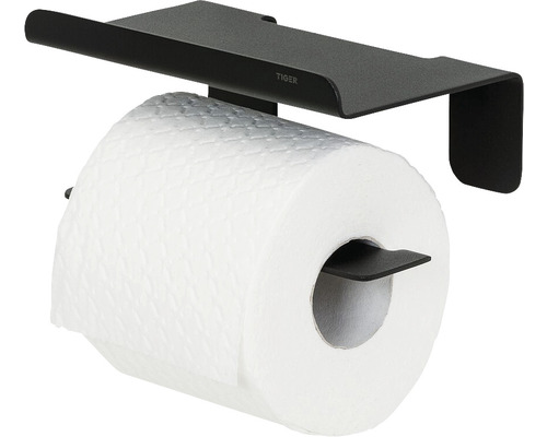 Toiletpapierhouder met plank van metaal