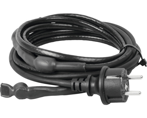 Zwarte verwarmingskabel met Eurostekker