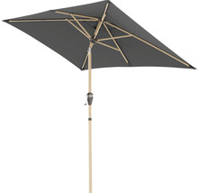 DOPPLER Parasol Alu Hout Ultra Auto Tilt antraciet 210x140 cm