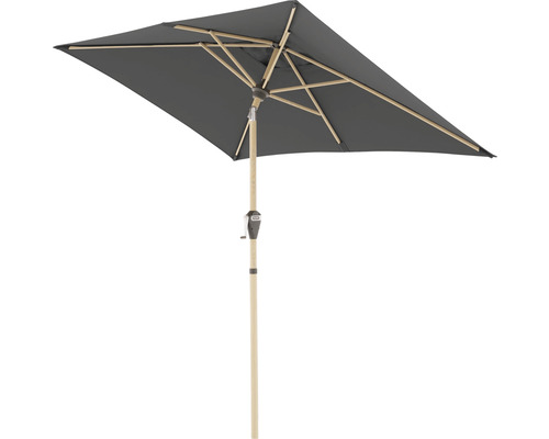 Rechthoekige parasol met houten frame