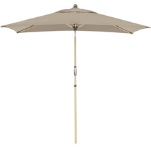 DOPPLER Parasol Alu Hout Ultra Auto Tilt taupe 210x140 cm