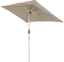 DOPPLER Parasol Alu Hout Ultra Auto Tilt taupe 210x140 cm