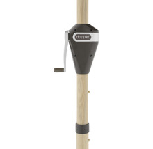 DOPPLER Parasol Alu Hout Ultra Auto Tilt taupe 210x140 cm