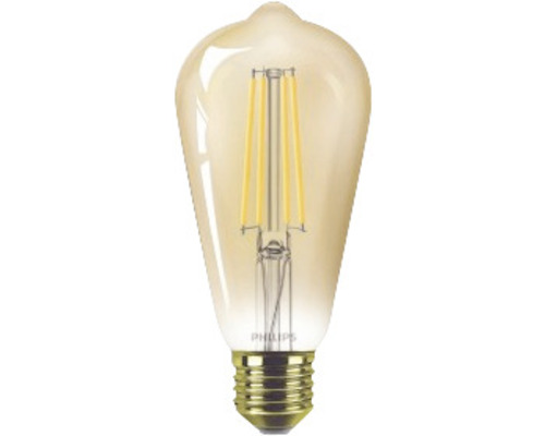 PHILIPS LED-lamp E27/5,8W ST64 flame goud