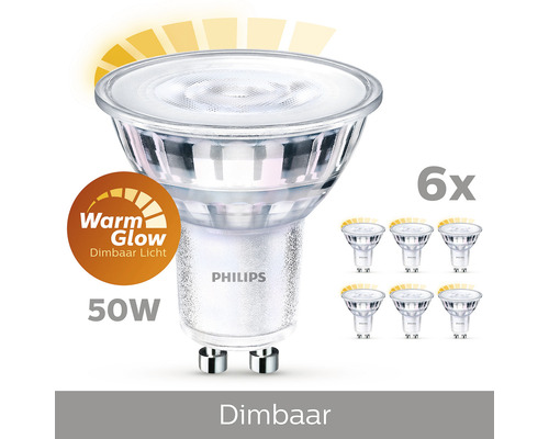 Productief Medaille Onafhankelijkheid PHILIPS LED-lamp GU10/3,8W reflectorvorm WarmGlow, 6 stuks kopen! | HORNBACH