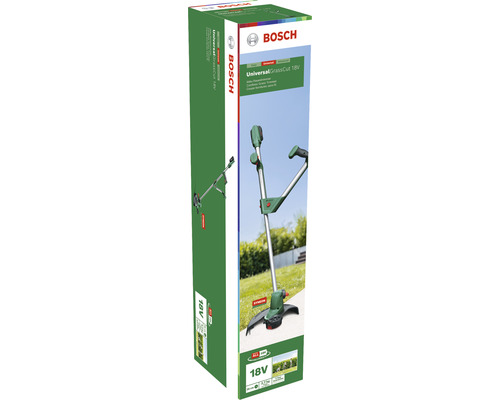 Verpakking van de Bosch Universal GrassCut 18V accugrastrimmer