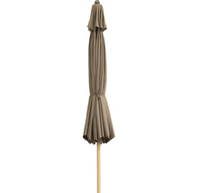 Gesloten tuinscherm met houten steel