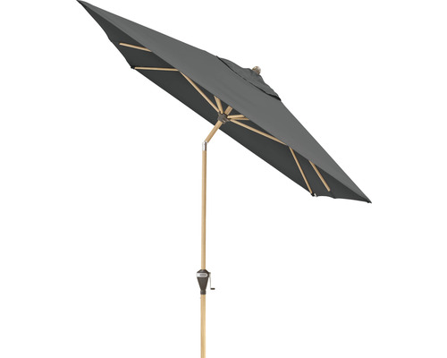 Grijze tuinscherm met houten frame
