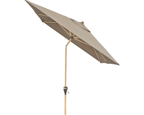 Tuinparasol met houten standaard en slinger mechanisme